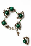 Stirling silver with malachite & Swarovski set