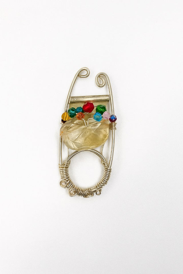 Sterling silver with Quartz & Swarovski-set