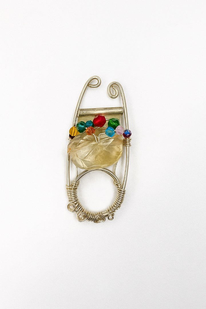 Sterling silver with Quartz & Swarovski-set