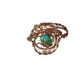 Turquoise W/swarovski crystals copper