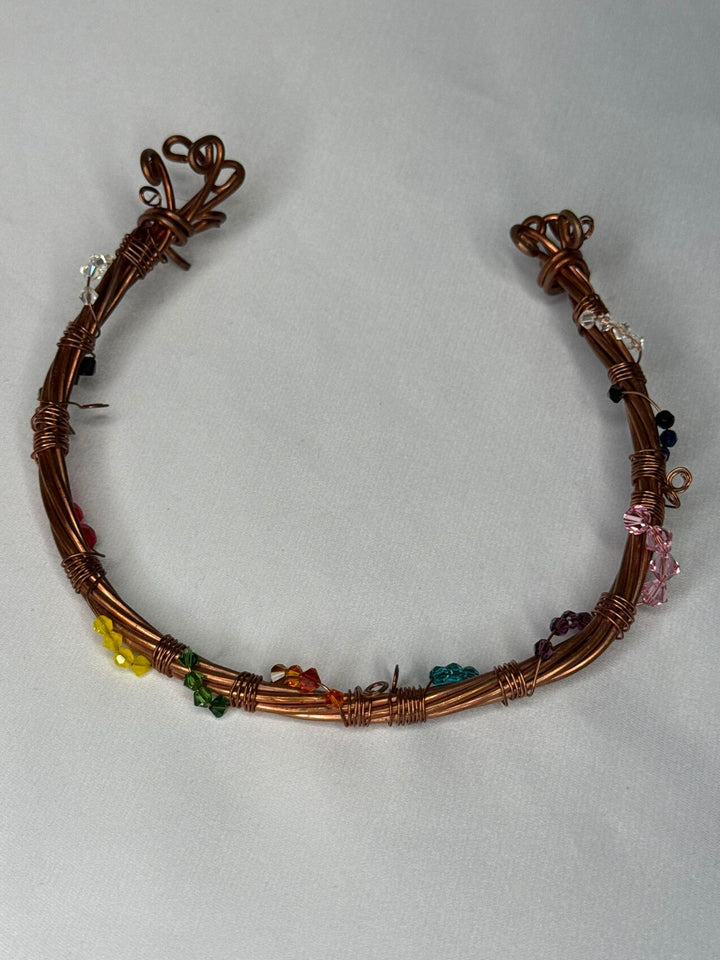 Copper & Swarovski choker