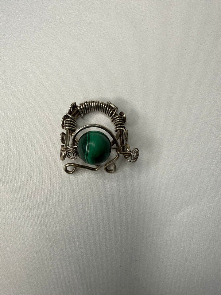Stirling silver with malachite & Swarovski set
